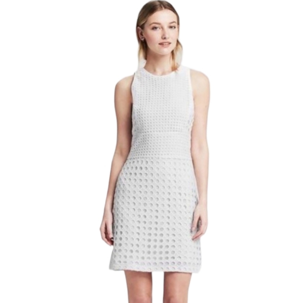 Banana Republic White Eyelet Sleeveless Shift Dress